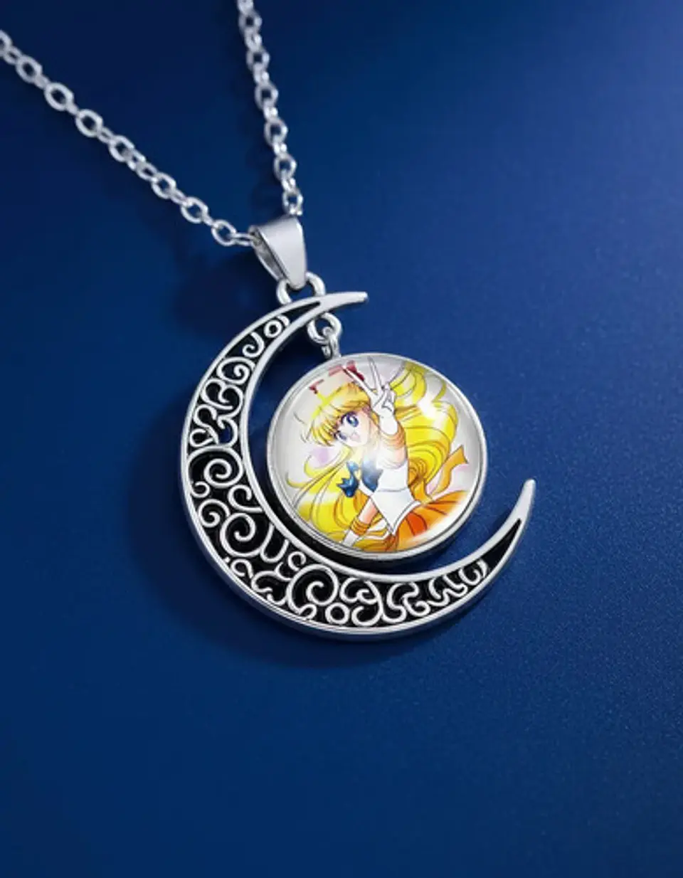 Collar Para Mujer Y Niña Dije Luna Cabujón Anime Sailor Moon 60