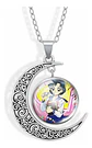 Collar Para Mujer Y Niña Dije Luna Cabujón Anime Sailor Moon - Miniatura 66