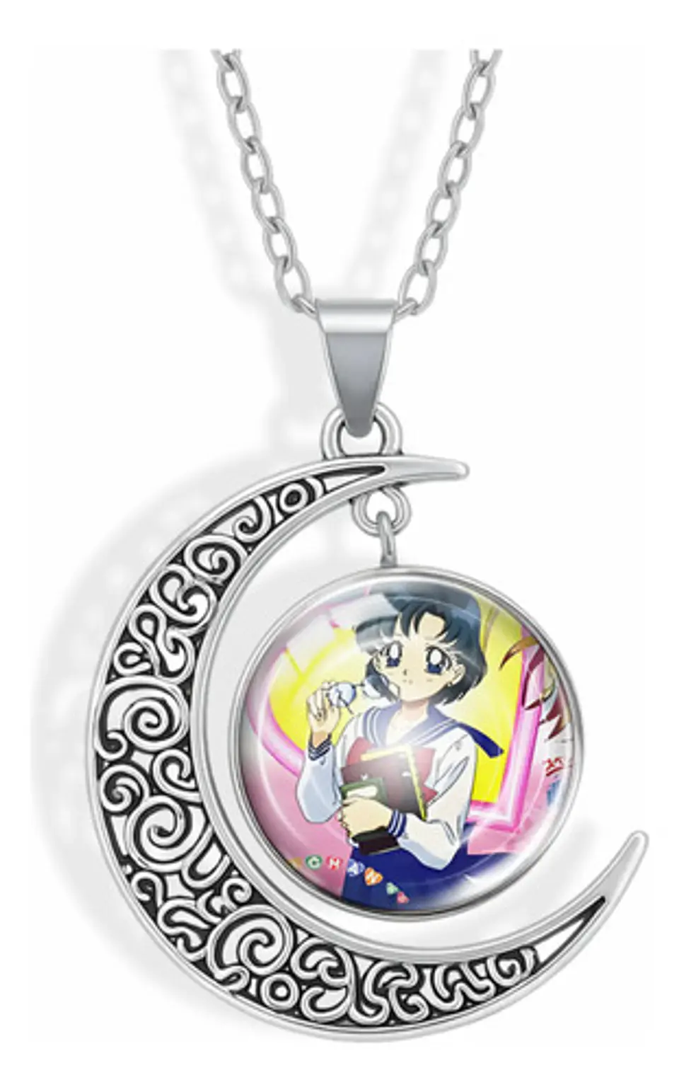 Collar Para Mujer Y Niña Dije Luna Cabujón Anime Sailor Moon 66