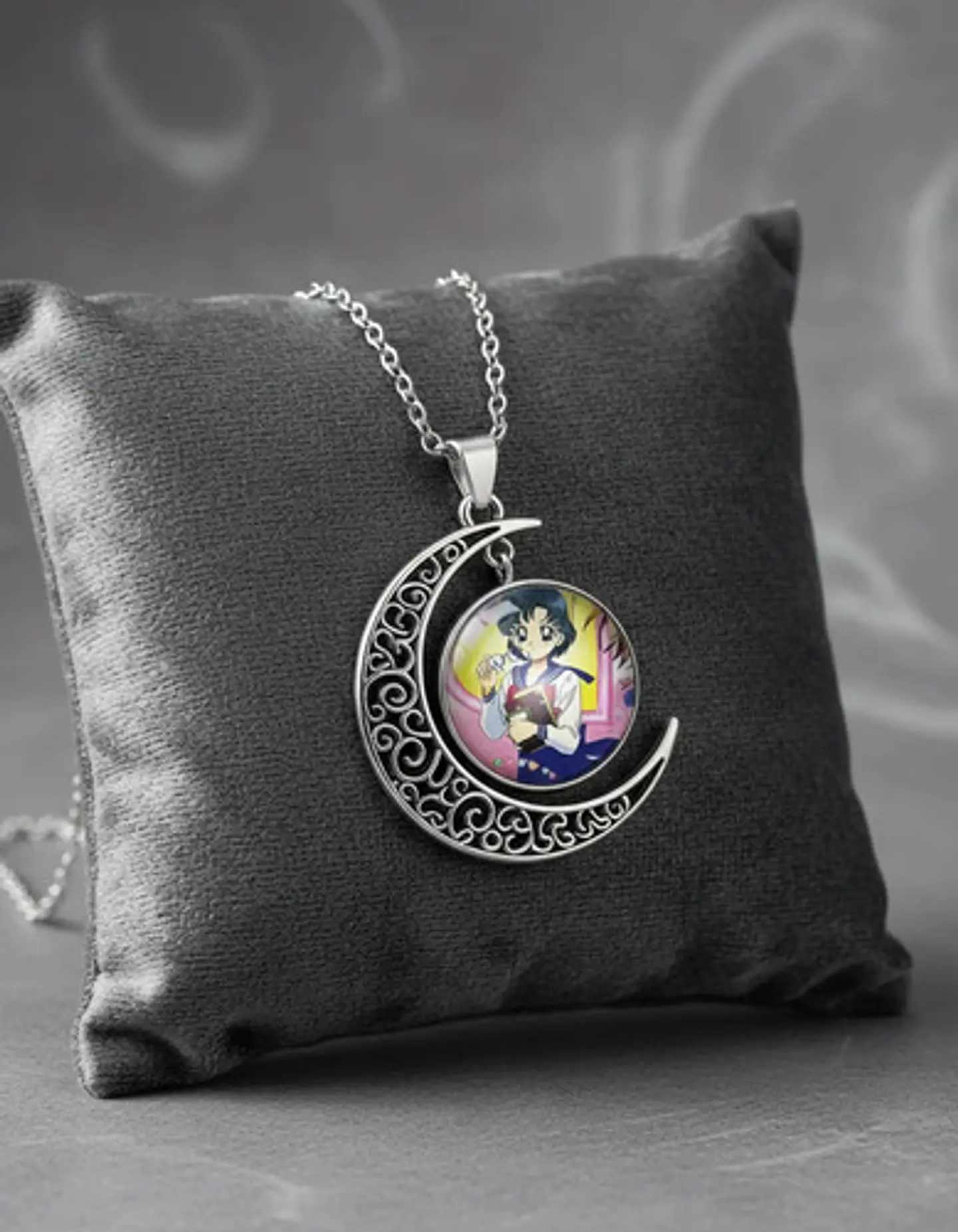 Collar Para Mujer Y Niña Dije Luna Cabujón Anime Sailor Moon 69