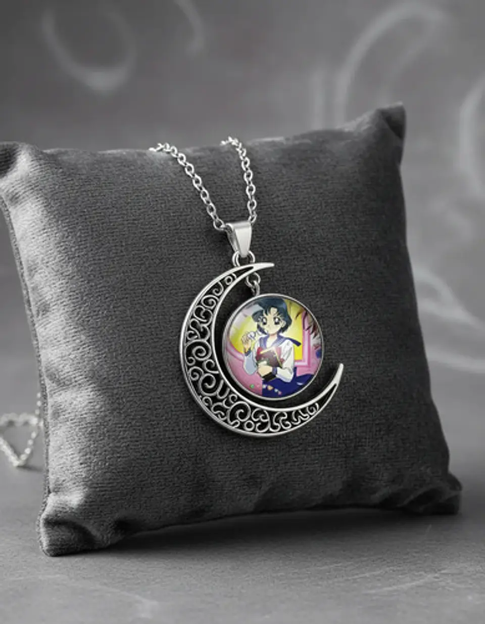 Collar Para Mujer Y Niña Dije Luna Cabujón Anime Sailor Moon 69