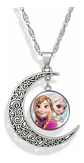 Collar Para Mujer Niñas Dije Luna Frozen Princesas Del Hielo - Miniatura 4