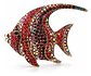 Broche Pez Elegante Con Cristal Brillantes Pin De Moda Mujer - Miniatura 1