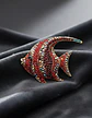 Broche Pez Elegante Con Cristal Brillantes Pin De Moda Mujer - Miniatura 5