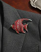 Broche Pez Elegante Con Cristal Brillantes Pin De Moda Mujer - Miniatura 6