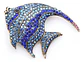 Broche Pez Elegante Con Cristal Brillantes Pin De Moda Mujer - Miniatura 11