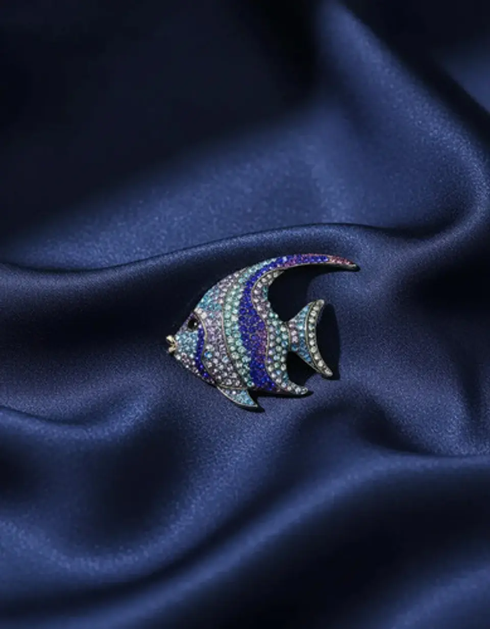 Broche Pez Elegante Con Cristal Brillantes Pin De Moda Mujer 14