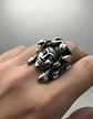 Anillo Color Plata De Acero Para Hombre Forma Medusa Gótico - Miniatura 3