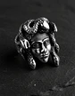 Anillo Color Plata De Acero Para Hombre Forma Medusa Gótico - Miniatura 4