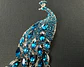 Broche De Alfiler Para Mujeres Pavo Real Elegante Cristales - Miniatura 3