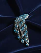 Broche De Alfiler Para Mujeres Pavo Real Elegante Cristales - Miniatura 9