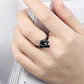 Anillo Vintage Envolvente Negro Para Mujeres Piedra Cz Lujo - Miniatura 3