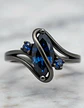 Anillo Vintage Envolvente Negro Para Mujeres Piedra Cz Lujo - Miniatura 4