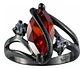 Anillo Vintage Envolvente Negro Para Mujeres Piedra Cz Lujo - Miniatura 11