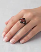 Anillo Vintage Envolvente Negro Para Mujeres Piedra Cz Lujo - Miniatura 13