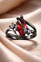 Anillo Vintage Envolvente Negro Para Mujeres Piedra Cz Lujo - Miniatura 17