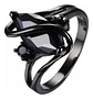 Anillo Vintage Envolvente Negro Para Mujeres Piedra Cz Lujo - Miniatura 18