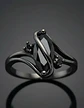 Anillo Vintage Envolvente Negro Para Mujeres Piedra Cz Lujo - Miniatura 20
