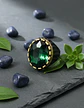 Anillo Moderno Clásico Para Hombres Y Mujeres Piedra Verde - Miniatura 10
