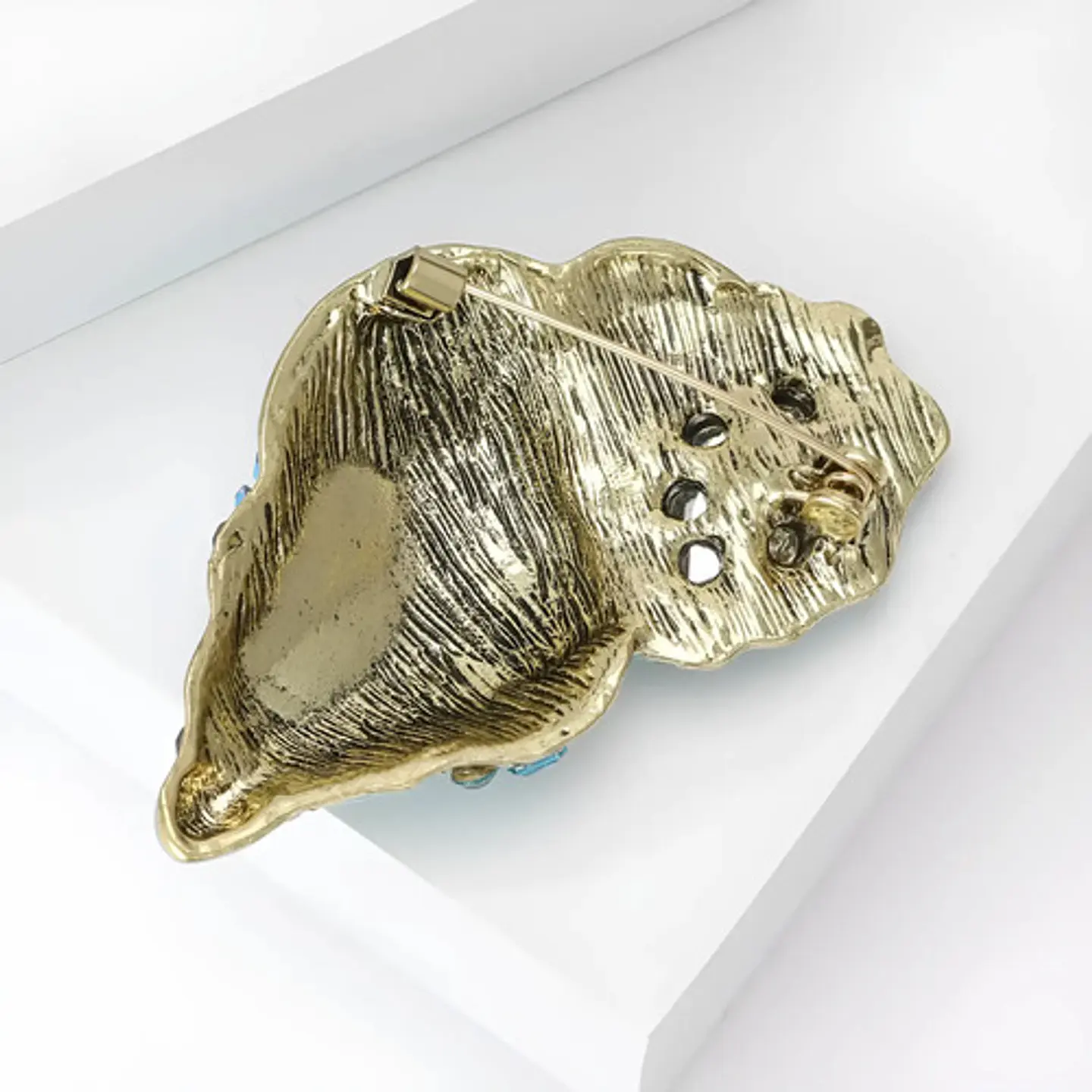 Broche De Alfiler Para Mujeres Caracol Concha Marina Piedras 4