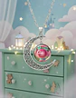 Collar Para Mujer Niñas Dije Luna Con Cabujón Animada Trolls - Miniatura 14