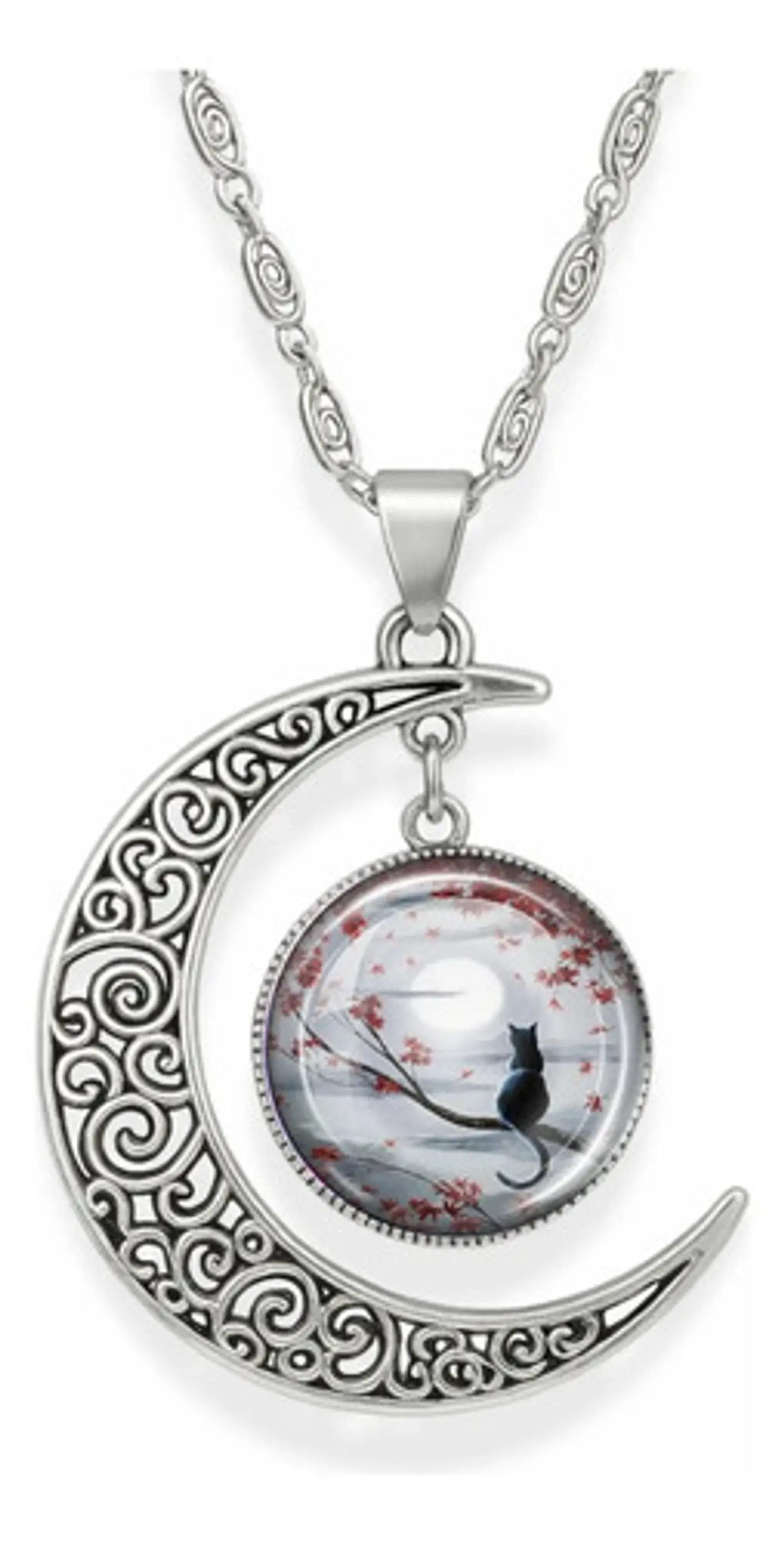 Collar Para Mujer Niñas Dije Luna Con Cabujón Animada Trolls 39