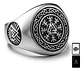 Anillo Vikingo De Acero Color Plata Para Hombre Odin Valknut - Miniatura 1