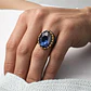 Anillo Moderno Clásico Para Hombres Y Mujeres Azul Cz Piedra - Miniatura 7