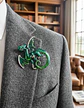 Broche De Alfiler Para Hombre Y Mujer Dragón Vintage Esmalte - Miniatura 2