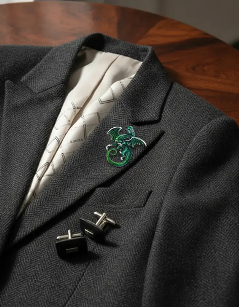 Broche De Alfiler Para Hombre Y Mujer Dragón Vintage Esmalte 3