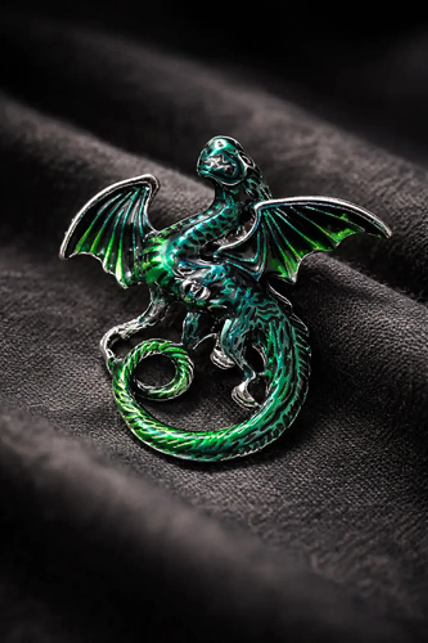 Broche De Alfiler Para Hombre Y Mujer Dragón Vintage Esmalte 7