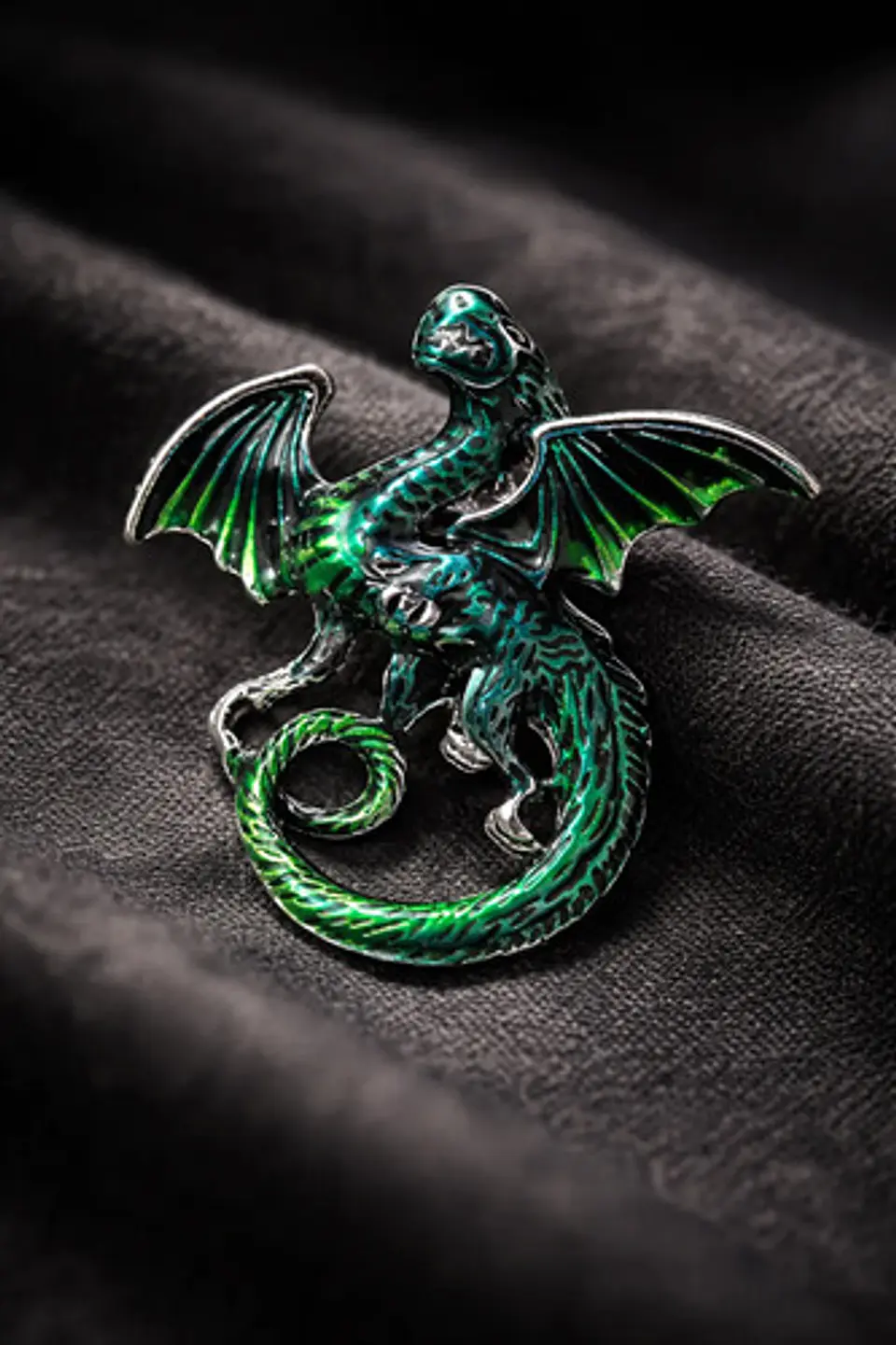 Broche De Alfiler Para Hombre Y Mujer Dragón Vintage Esmalte 7