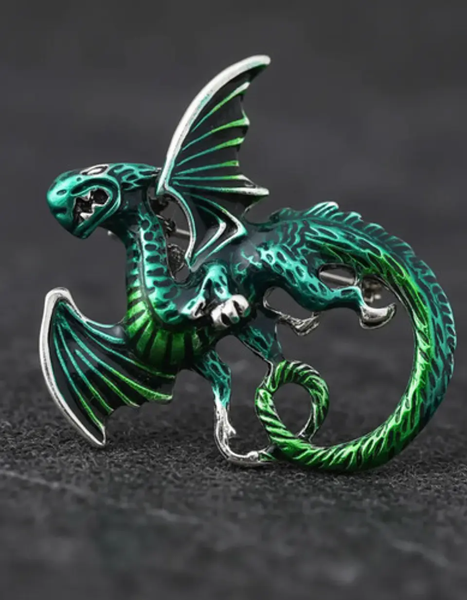 Broche De Alfiler Para Hombre Y Mujer Dragón Vintage Esmalte 8