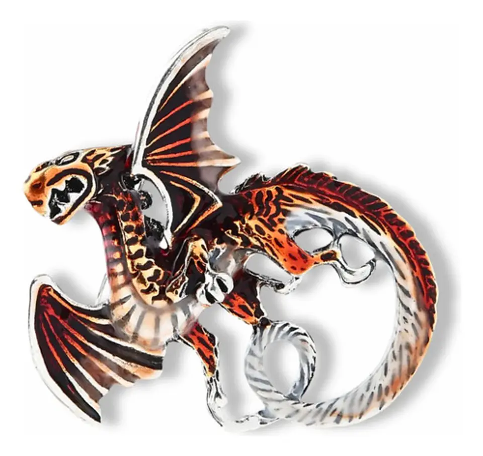 Broche De Alfiler Para Hombre Y Mujer Dragón Vintage Esmalte 10