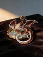 Broche De Alfiler Para Hombre Y Mujer Dragón Vintage Esmalte - Miniatura 11