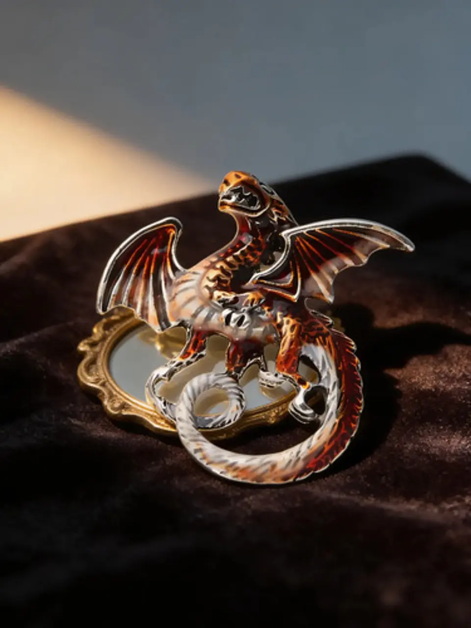 Broche De Alfiler Para Hombre Y Mujer Dragón Vintage Esmalte 11