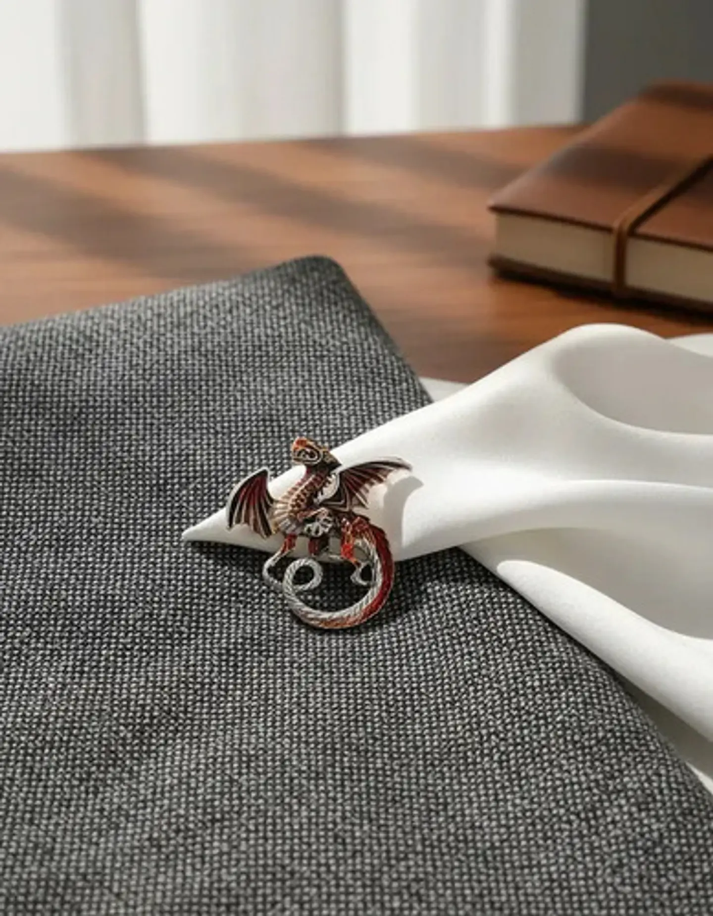 Broche De Alfiler Para Hombre Y Mujer Dragón Vintage Esmalte 12