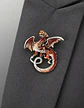 Broche De Alfiler Para Hombre Y Mujer Dragón Vintage Esmalte - Miniatura 15