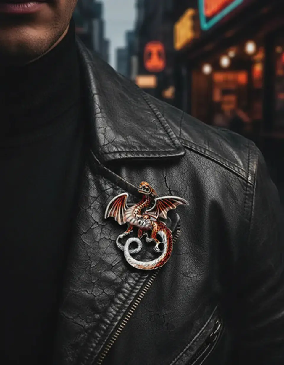 Broche De Alfiler Para Hombre Y Mujer Dragón Vintage Esmalte 16