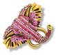 Broche De Alfiler Para Mujeres Elefante Brillante Cristal Cz - Miniatura 1