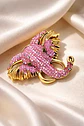 Broche De Alfiler Para Mujeres Elefante Brillante Cristal Cz - Miniatura 4