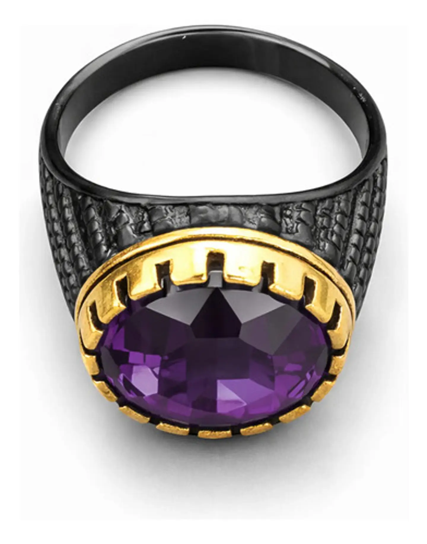 Anillo Moderno Clásico Para Hombre Y Mujer Piedra Morada Cz 3