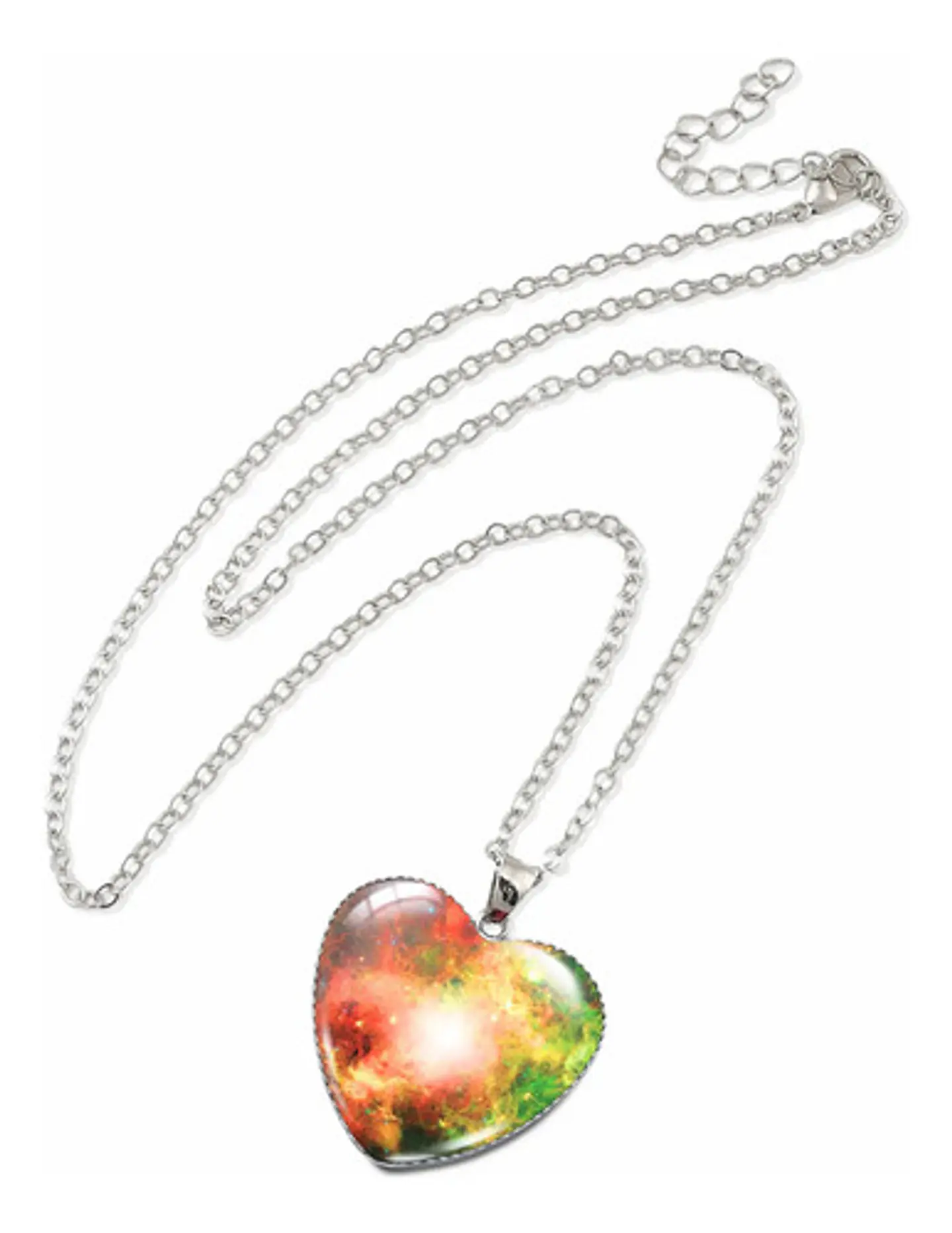 Collar Para Hombres Y Mujeres Dije Corazón Galaxia Nebulosa 18