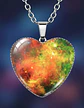 Collar Para Hombres Y Mujeres Dije Corazón Galaxia Nebulosa - Miniatura 23