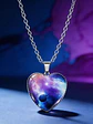 Collar Para Hombres Y Mujeres Dije Corazón Galaxia Nebulosa - Miniatura 28