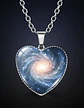 Collar Para Hombres Y Mujeres Dije Corazón Galaxia Nebulosa - Miniatura 32