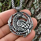 Collar Vikingo De Acero Para Hombres Dije Nudo Cuervo Odín - Miniatura 5