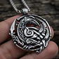 Collar Vikingo De Acero Para Hombres Dije Nudo Cuervo Odín - Miniatura 10