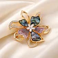 Broche De Alfiler Para Mujer Floral De Lujo Con Efecto Nácar - Miniatura 4