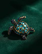 Broche De Alfiler Para Hombre Y Mujer Tortuga Esmaltada Moda - Miniatura 9